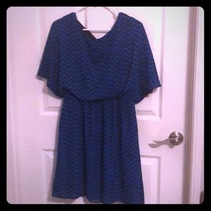 Blue and black pattern dress. Barely worn.